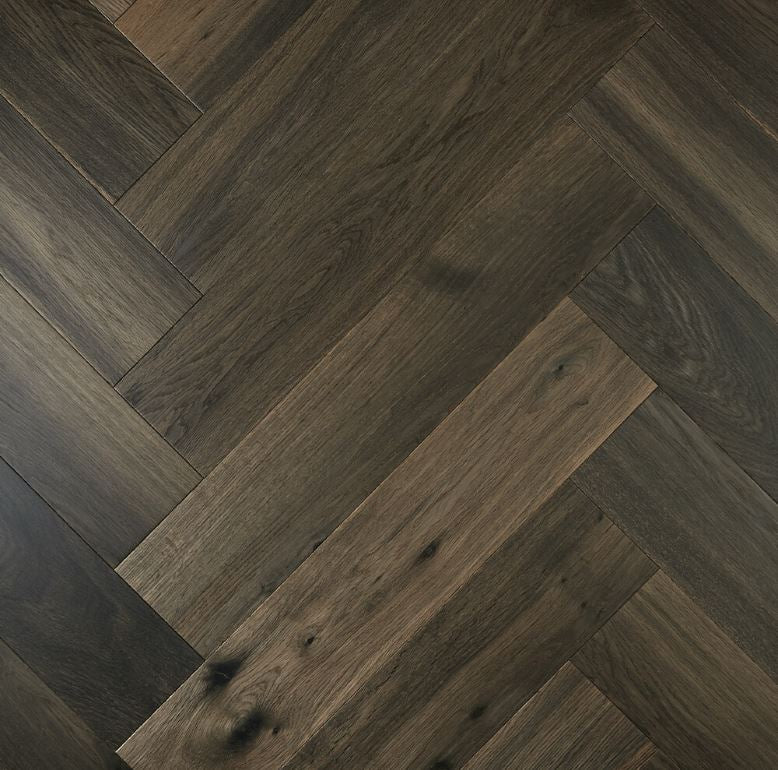 De Marque European Oak Herringbone Engineered Timber - Ash Grey