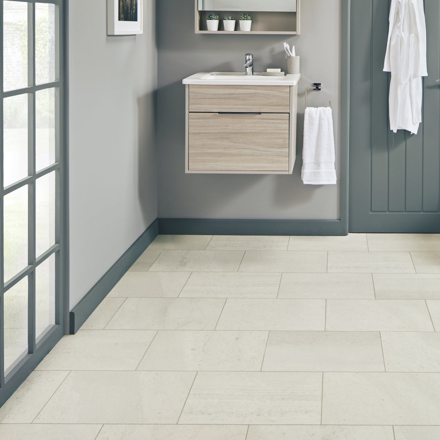 Knight Tile Gluedown Stone Look Luxury Vinyl